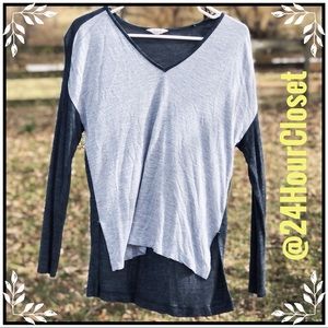 Madewell Two Tone Dolman Sleeve Shirt